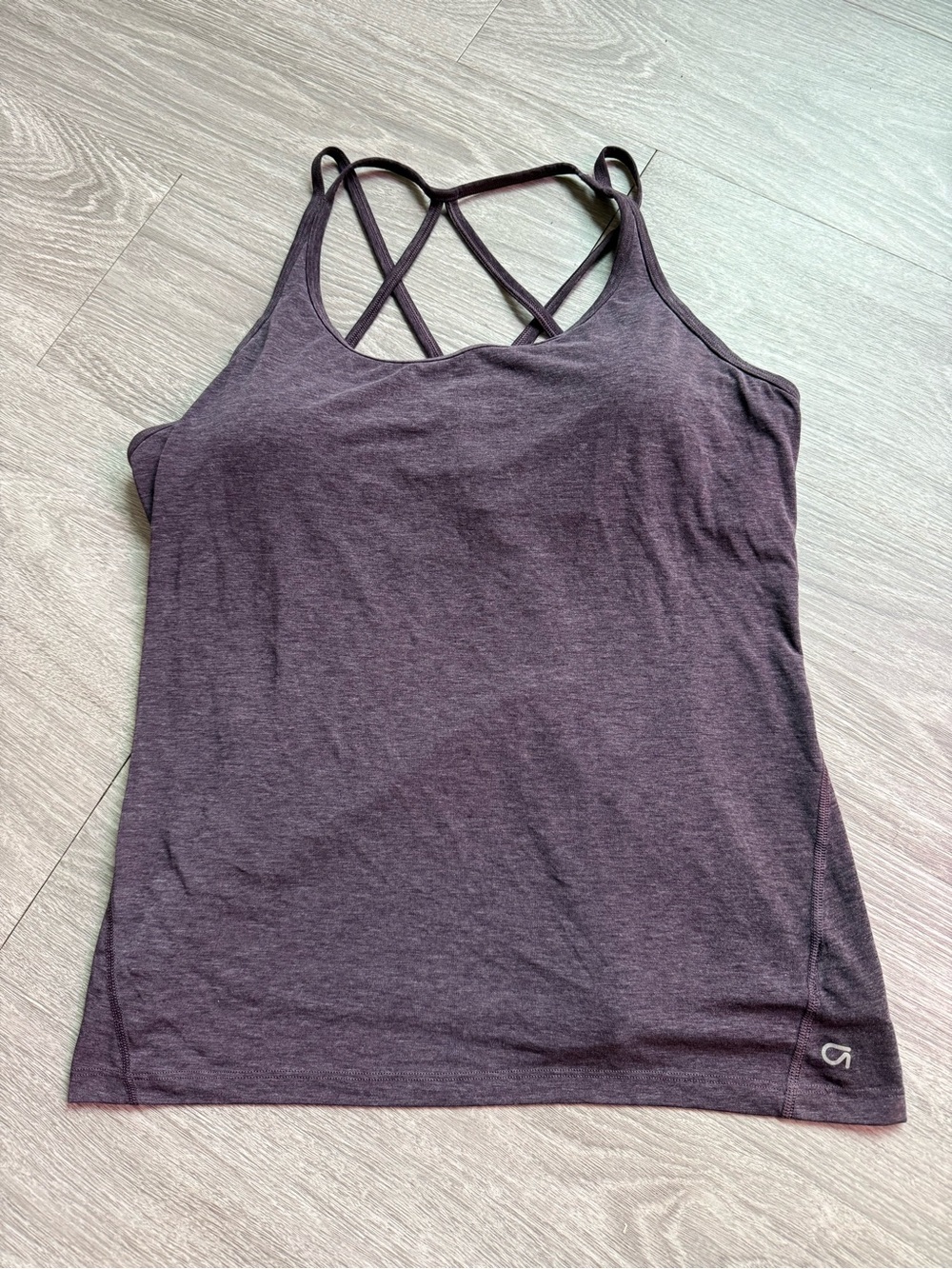 Gap Fit Breathe Athletic Strappy Tank Top -  Plum heather XL gently used